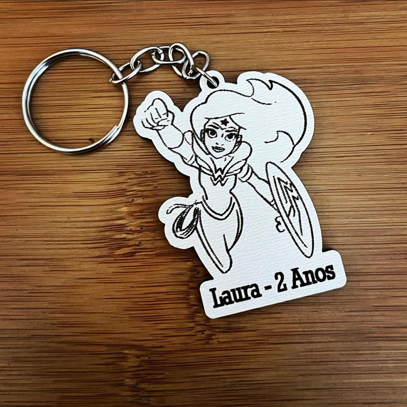 Kit de Chaveiros Mulher Maravilha Aniversario Brinde Aniversário Infantil em MDF