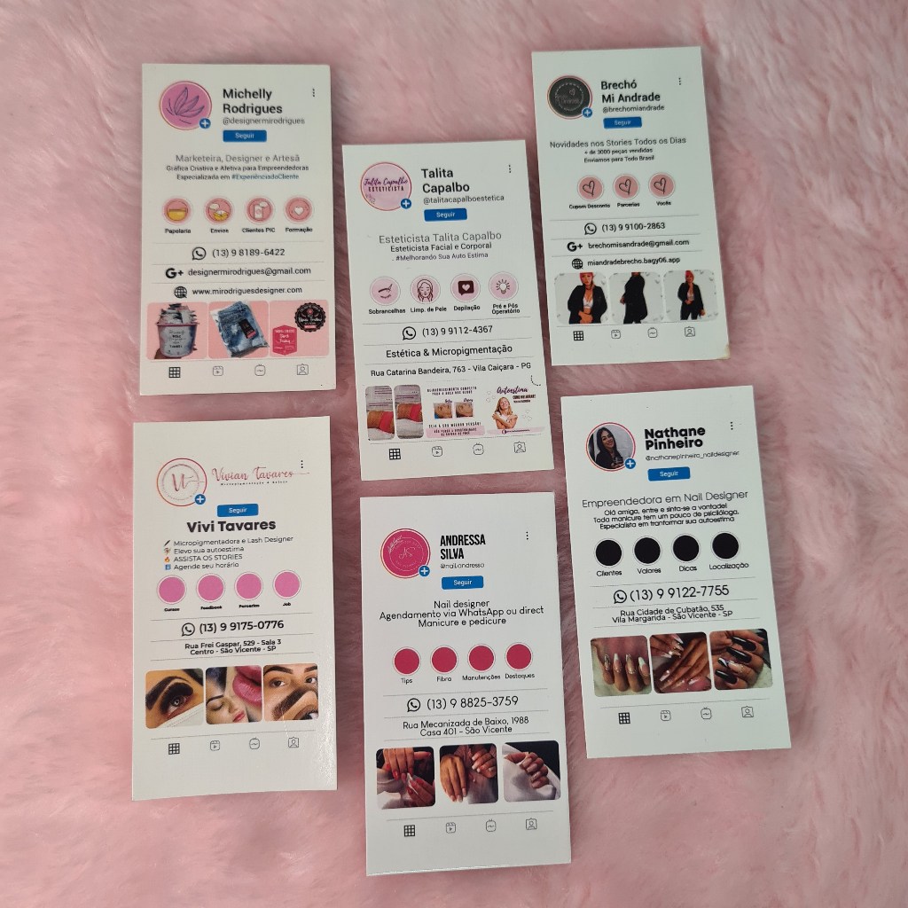 100 Cartão de Visita - Feed Instagram