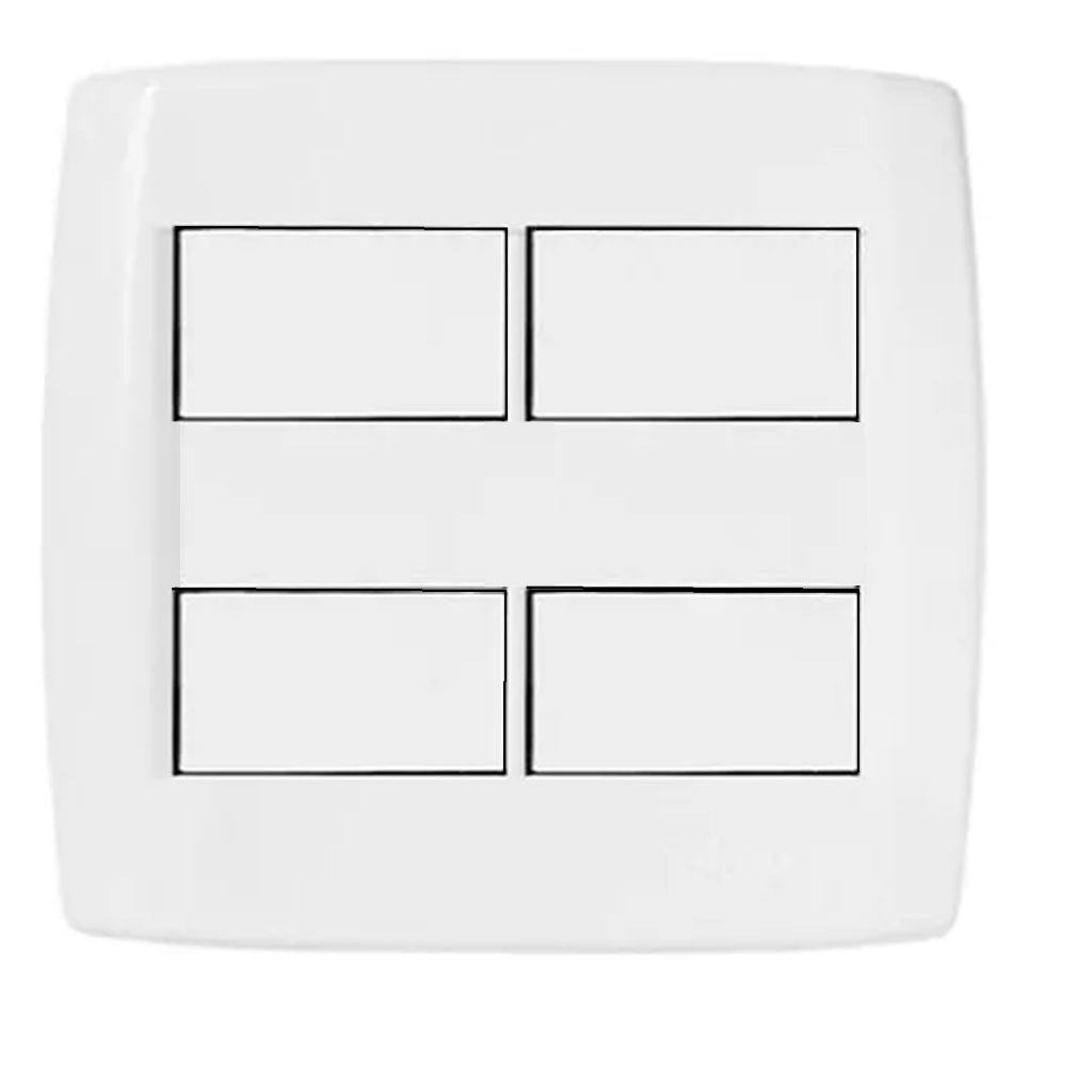 Interruptor 4x4 com 4 Interruptores Modular Pluzie Pluzi Branca em Oferta na Shopee