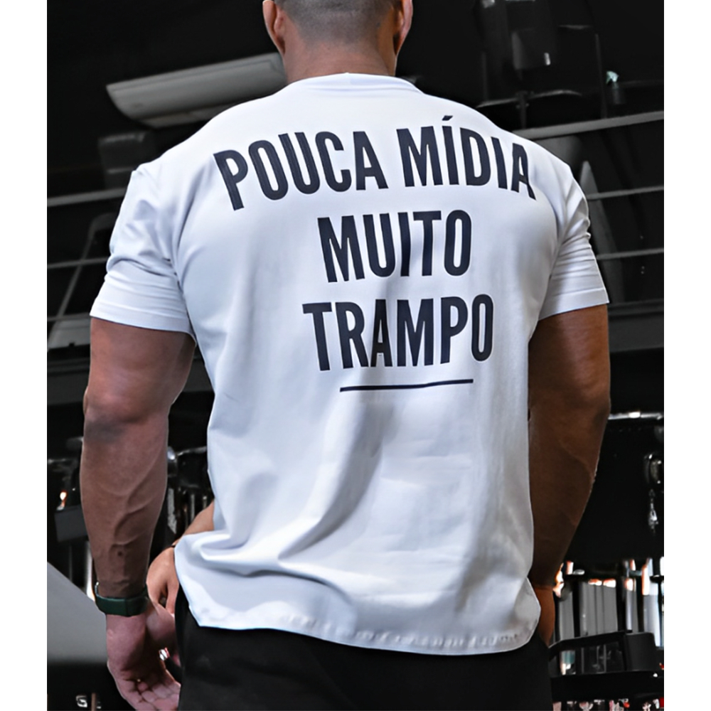 Camiseta Oversized Academia Camisa Treino Pouca Mida Confortavel Estilosa Premium Moda Malhação