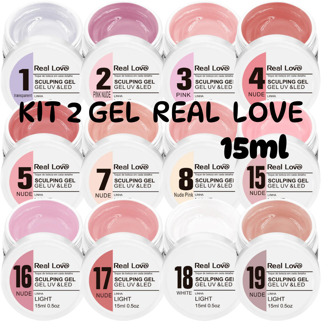 Kit 2 Sculping Gel Real Love 15 ML Linha Light