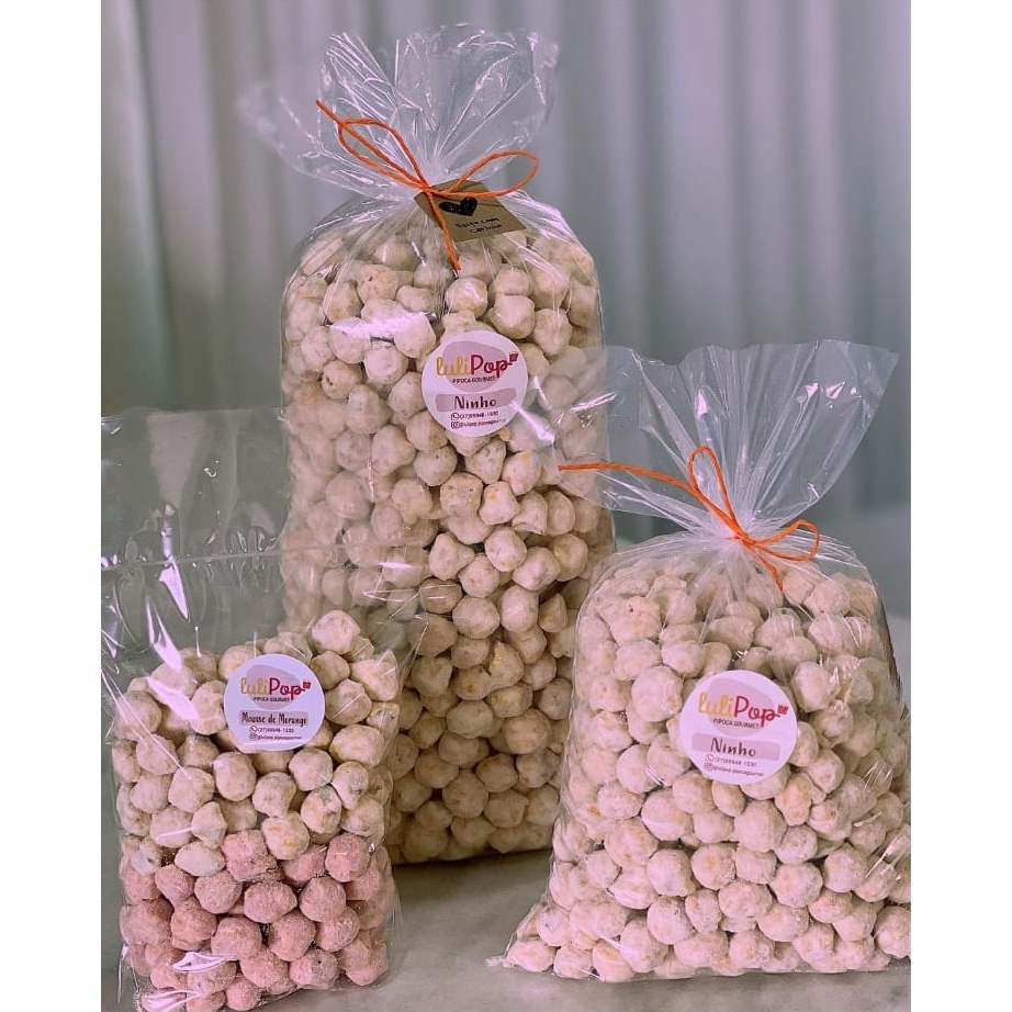 Embalagem Saquinho Para Pipoca Gourmet Doces Vários Tamanhos Pp Polipropileno em Oferta na Shopee