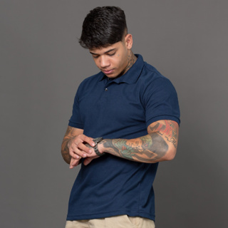 Camisa Camiseta Masculina Modal Gola Polo Slim Lisa Barata em Oferta na Shopee