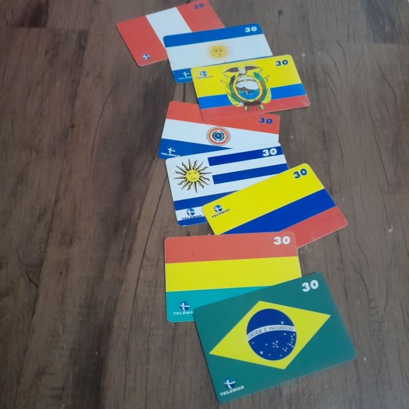 Cartão Telefônico antigo Países da América do Sul