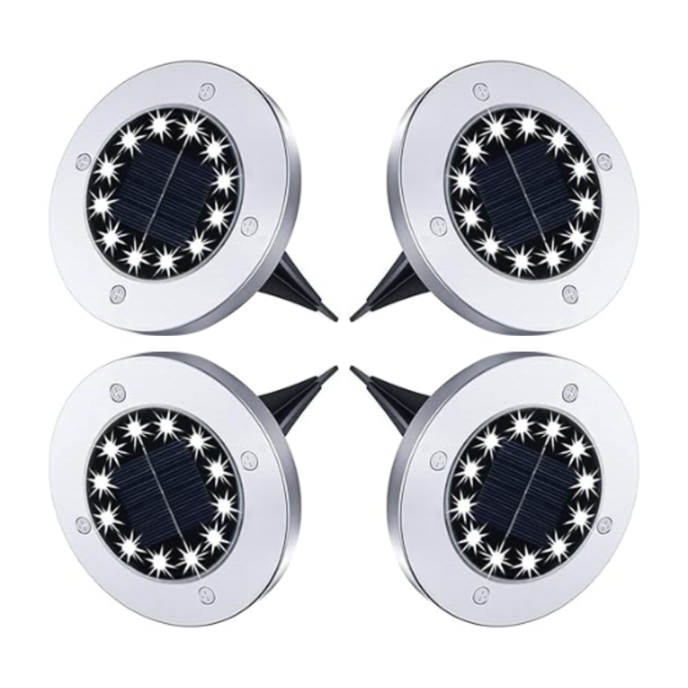 Luz de relva 12LED com energia solar para exterior à prova de água para o jardim, pátio, caminho, atmosfera, decoração