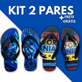 Kit 2 Pares Chinelo Sandalia Masculino Infantil Calçado Menino Antiderrapante Criança Confortável Macio Leve Masculina em Oferta na Shopee
