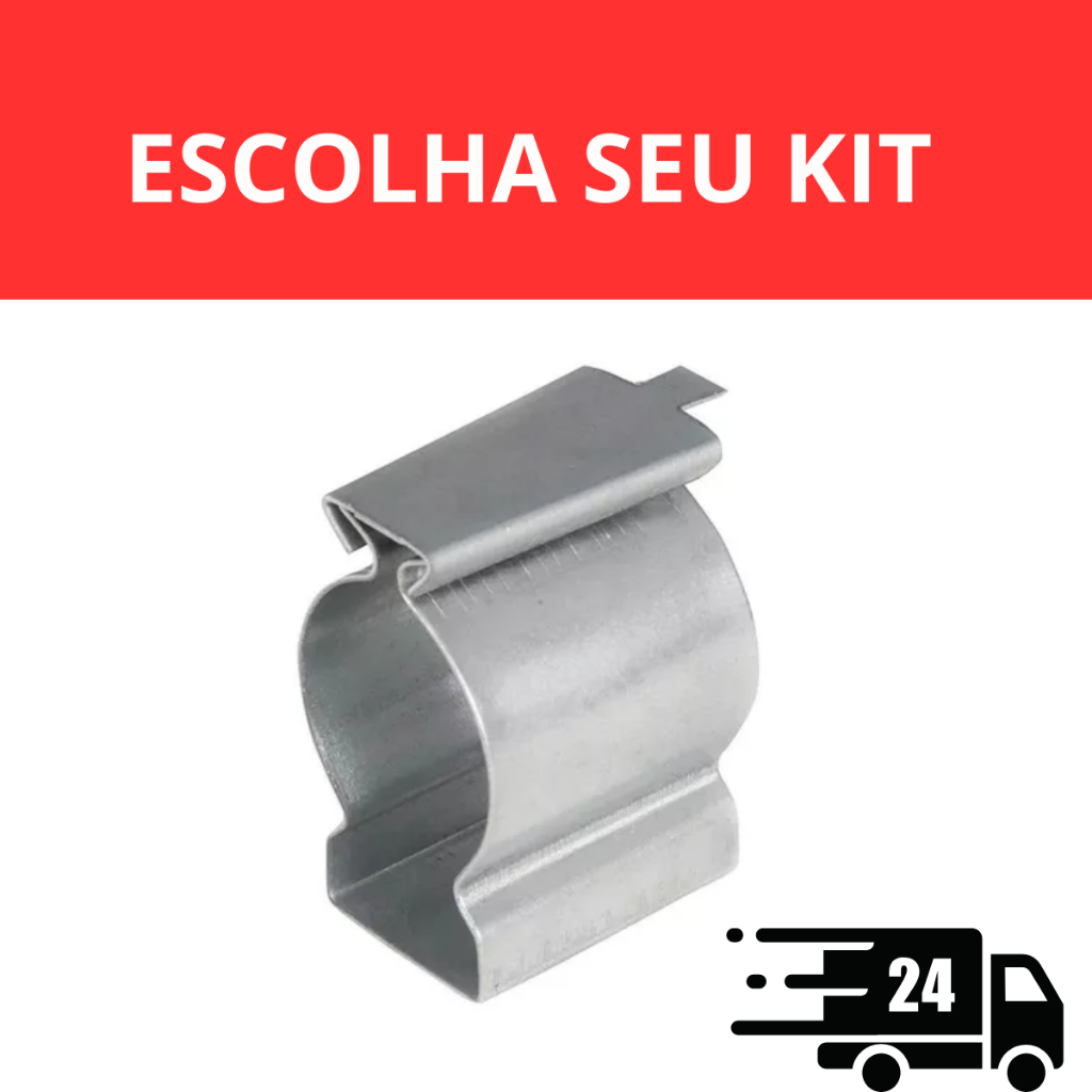 Escolha 10 á 50 Abraçadeira D com cunha 3/4 galvanizada para eletroduto