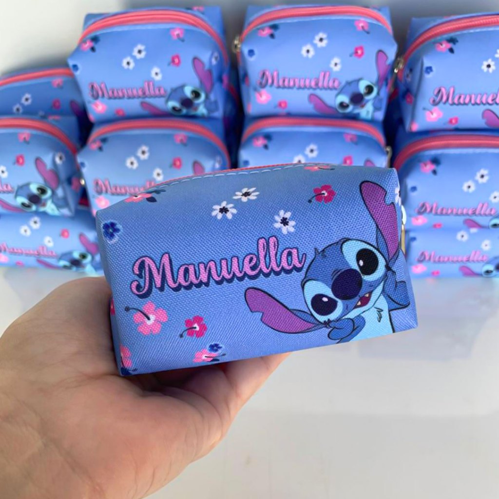 40 Porta moeda Necessaire Box mini Lembrancinha Personalizada aniversário Stitch