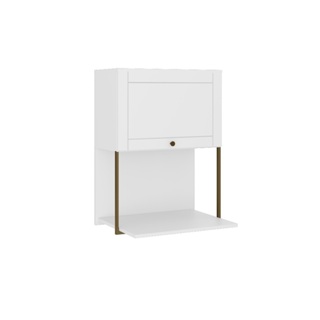 Armário Aéreo Milla 1 Porta Branco Tubo Ouro Velho Carraro em Oferta na Shopee