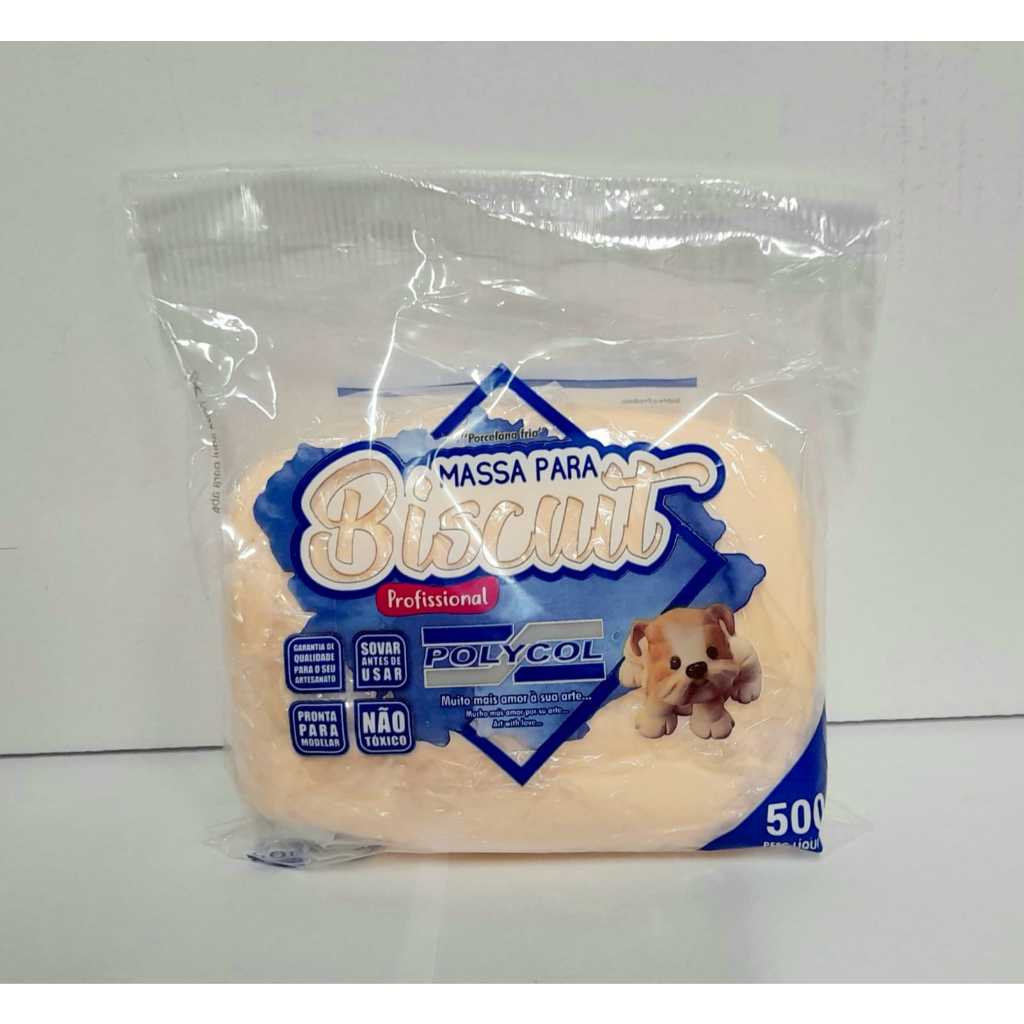 Massa p/ biscuit Nápoles Rosado 500g Poycol