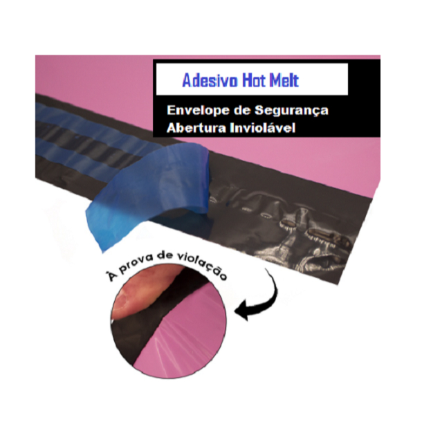 Envelope Plastico Segurança Coex Rosa 12x18 1000 U — imagem 2 de 2
