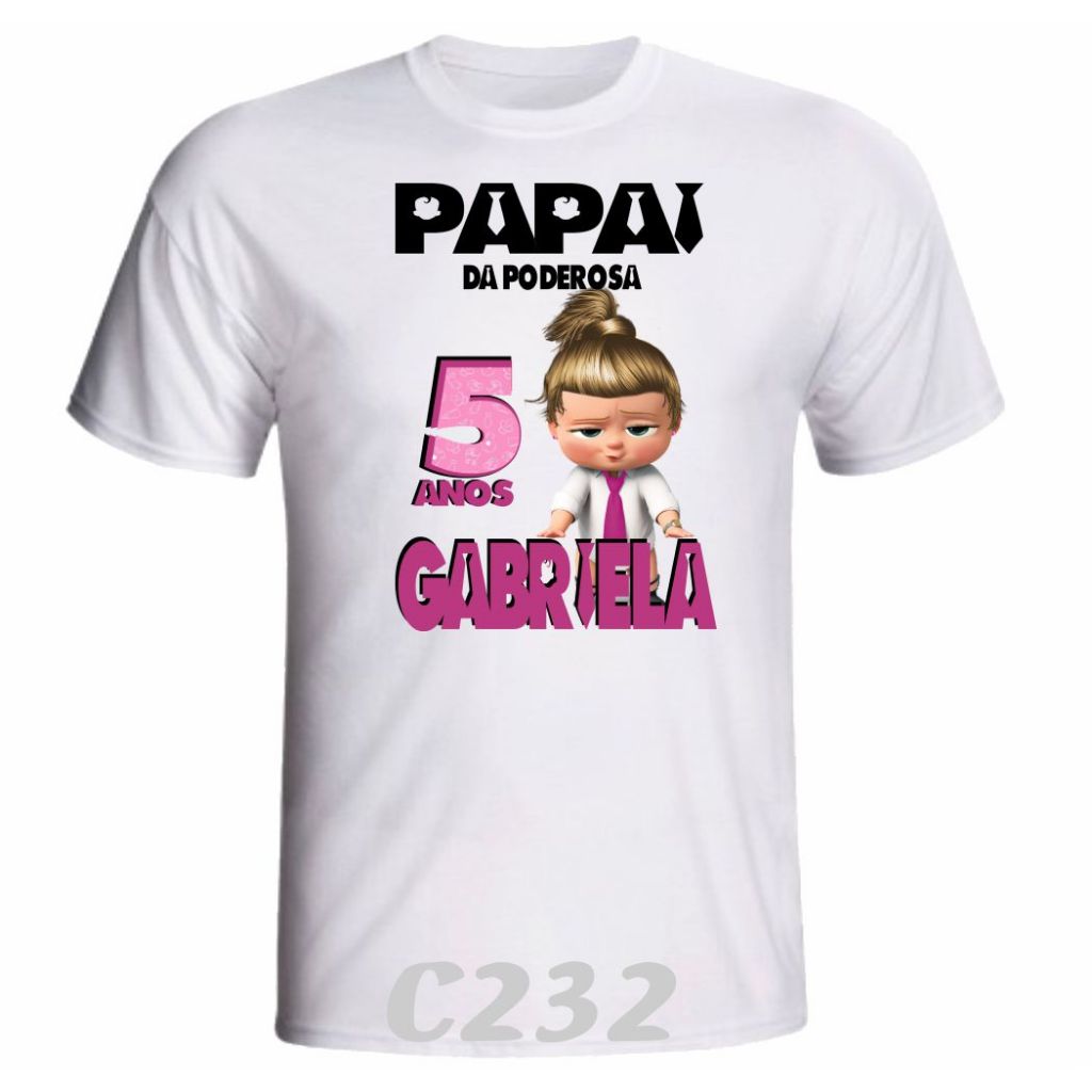 1 Camiseta Personalizada A Poderosa Chefinha para aniversário ou festa temática C232