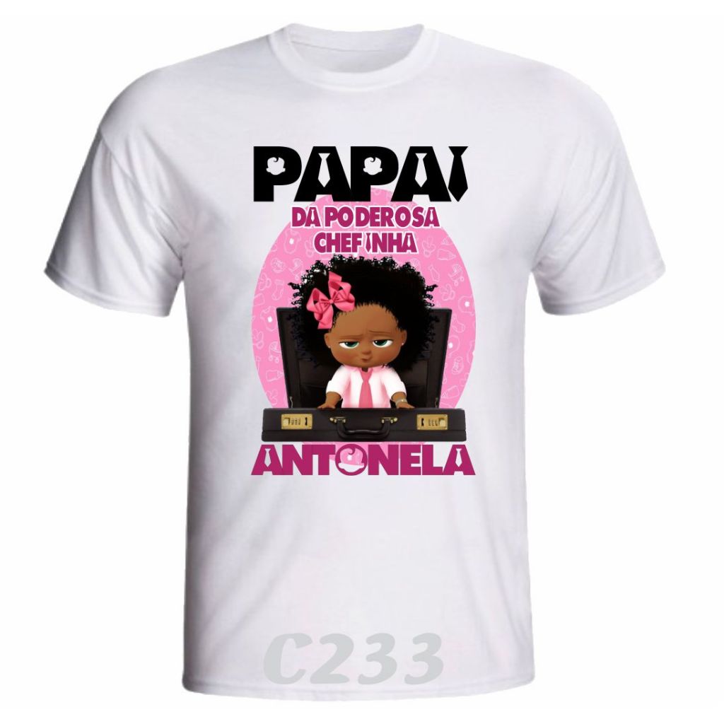 1 Camiseta Personalizada A Poderosa Chefinha para aniversário ou festa temática C233