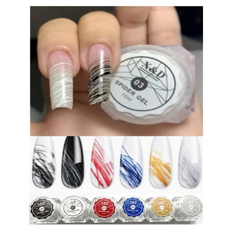 Spider Gel Teia De Aranha Unha Desenhos Estilo Elástico Nail Art