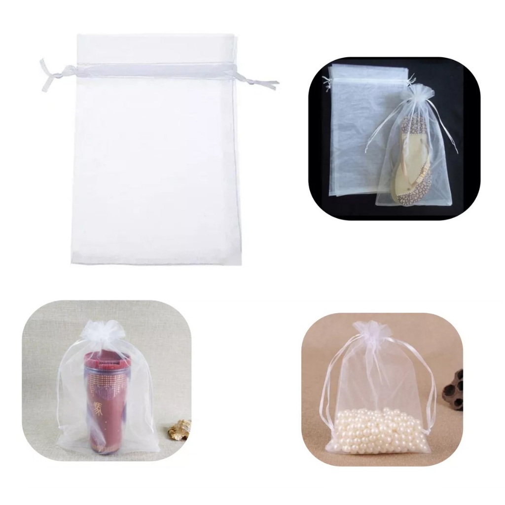 10 saquinhos, sacolinhas de organza, saquinhos brancos para chinelo ou lembrancinhas medida 25*35cm