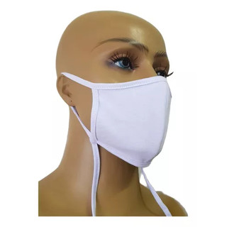 KIT 10 Máscaras Proteção Lavável Reutilizável Tecido Algodão Com Regulagem