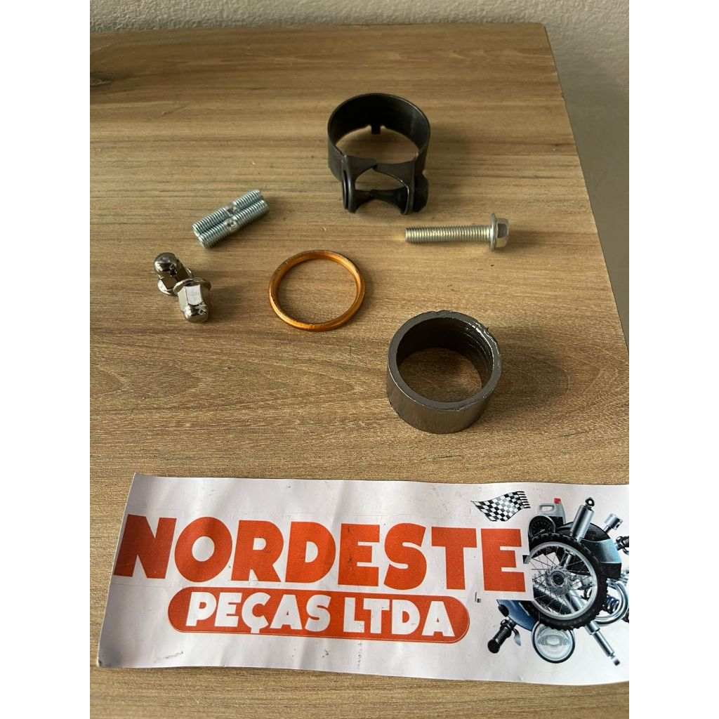 Porca prisioneiro guarnição anel Escapamento tornado xre 300 cb 300 parafuso escape abraçadeira