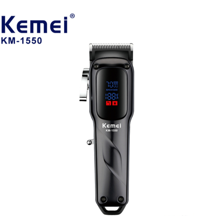 KEMEI-1550 Máquina Corte de Cabelo Elétrico Profissional Aparador Recarregável USB Portátil 7000 RPM - Beauty