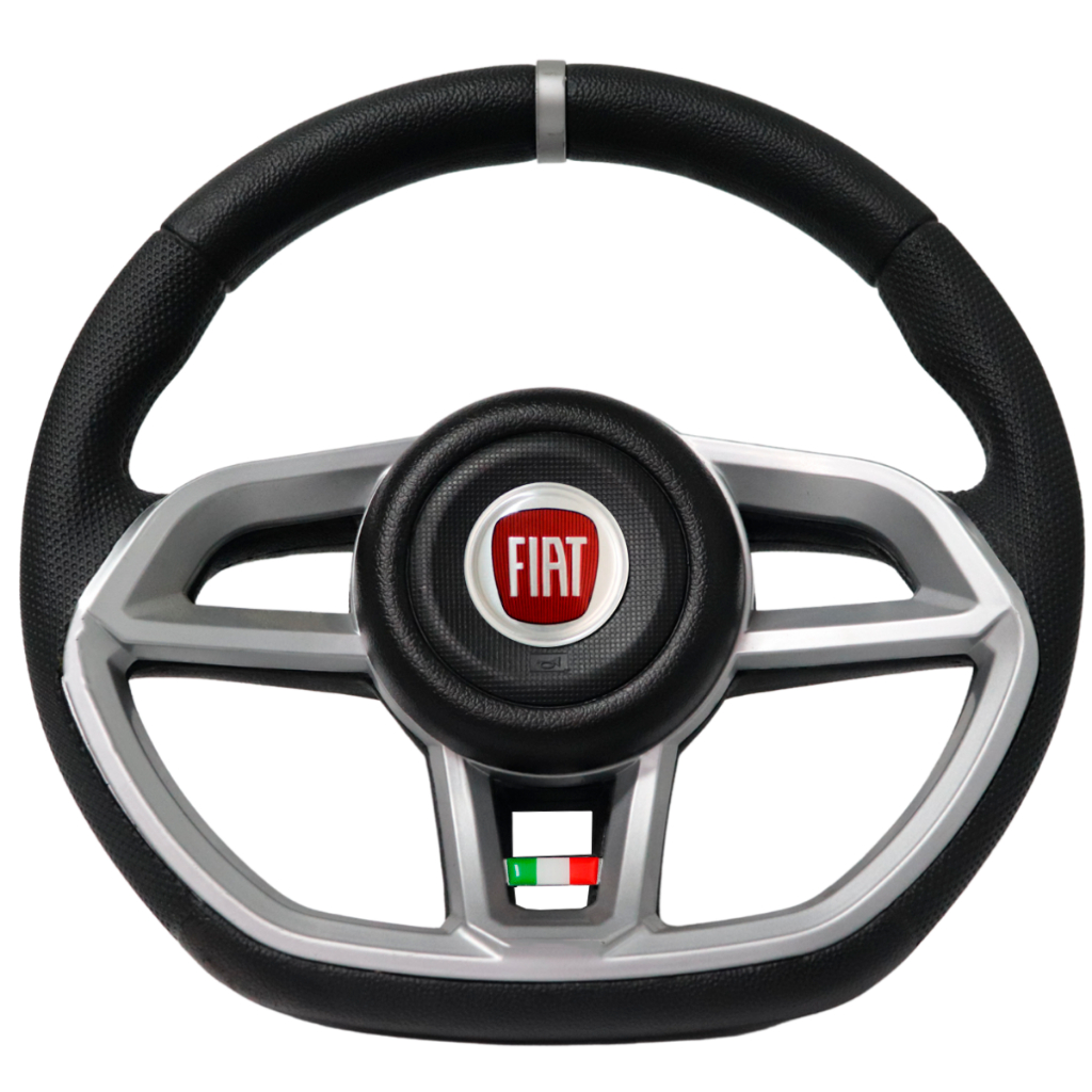 Volante Esportivo Gti Prata Emblema Logo Vermelho Italia Uno Elba Fiorino Premio ambos até 94