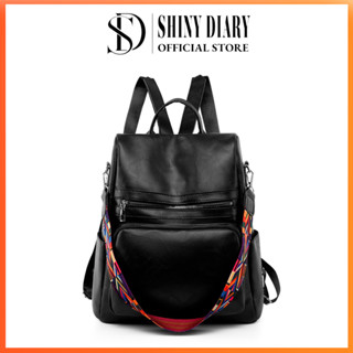 SHINYDIARY Mochila 2024 Bolsa Feminina GRANDE Escolar Trabalho Viagem Couro Sintéticos