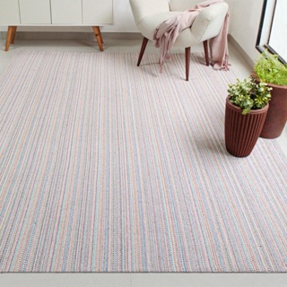 Tapete Sala Rústico 2,00m x 1,40m Cru Colorido Antiderrapante 100% Algodão Natural em Oferta na Shopee