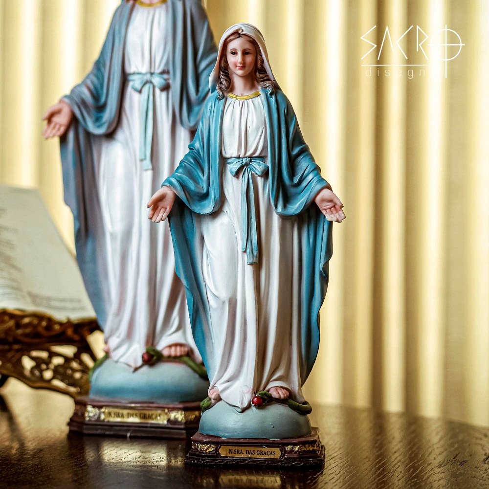 Imagem Nossa Senhora Das Graças Resina 30cm em Oferta na Shopee