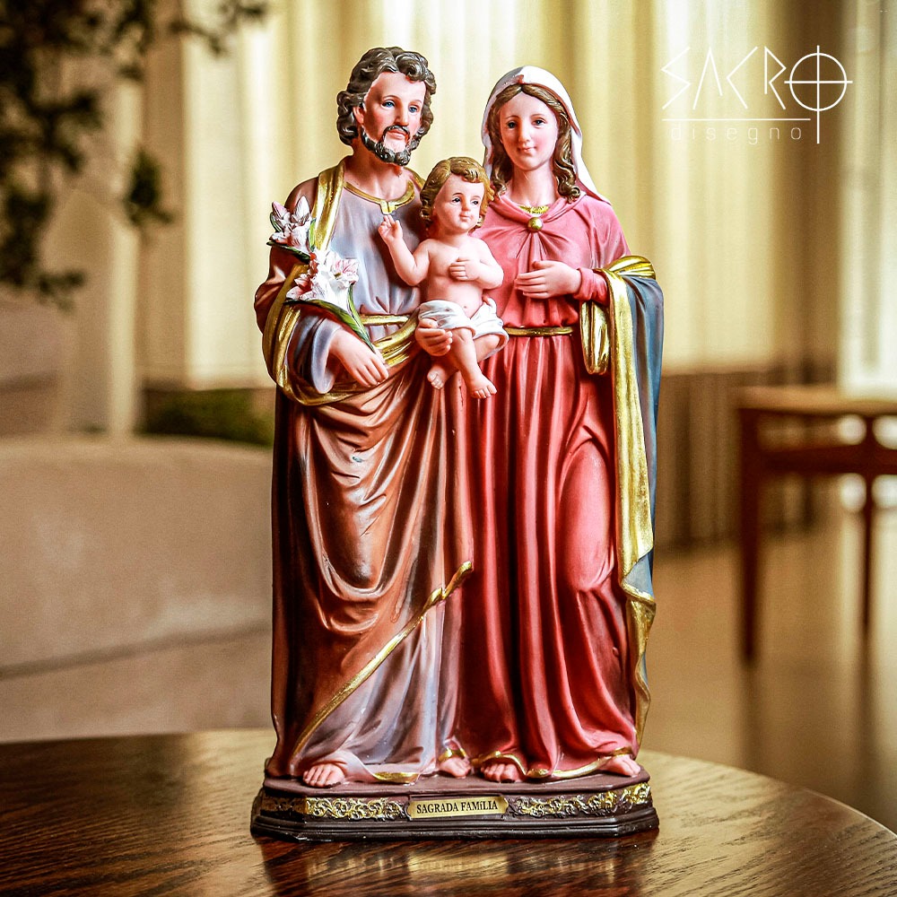Imagem Sagrada Família Resina 30cm Importada em Oferta na Shopee