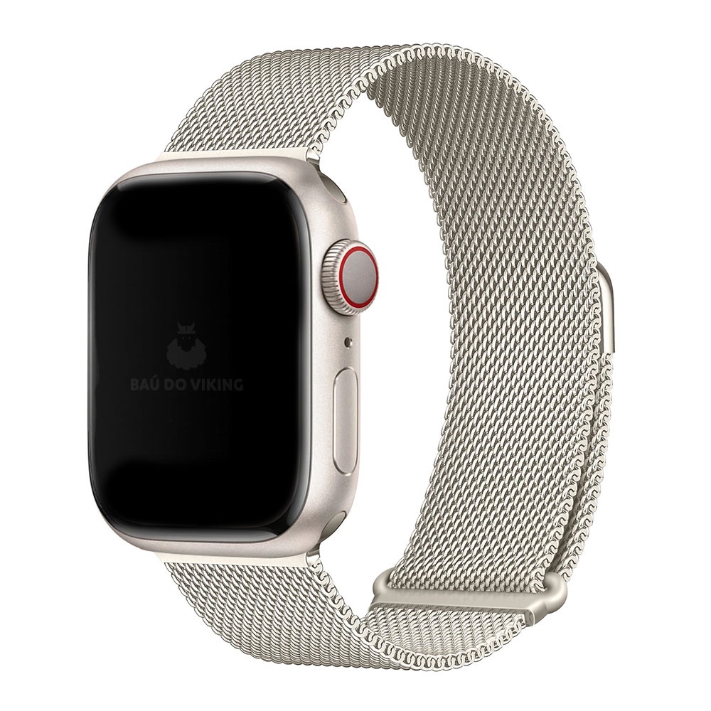 Pulseira Aço Milanese Compatível Com Apple Watch - NÃO É O RELÓGIO