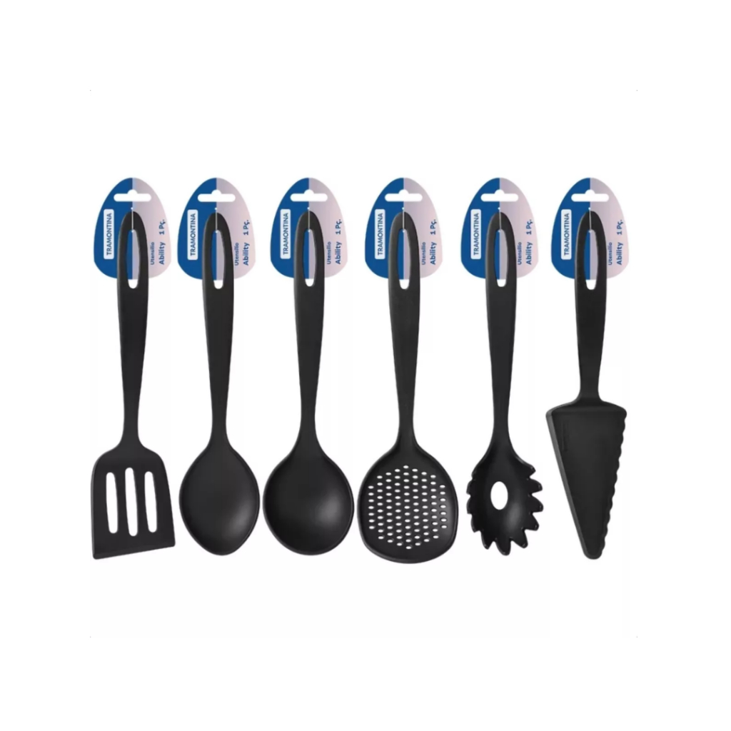 UTENSILIO ABILITY PRETO TRAMONTINA  - UTENSILIO DE NYLON