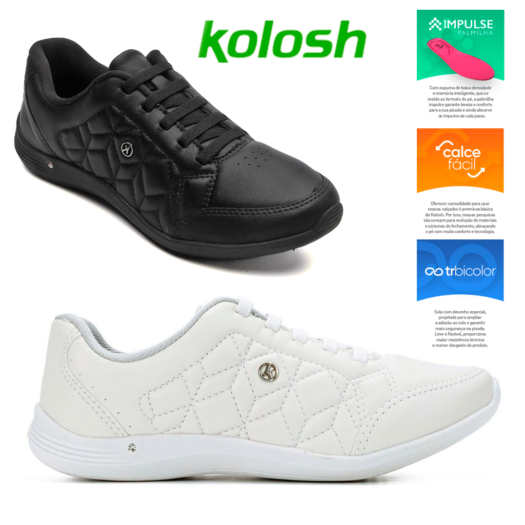 Tenis Kolosh Feminino Casual Ortopedico Conforto Macio Original Modelo Novo
