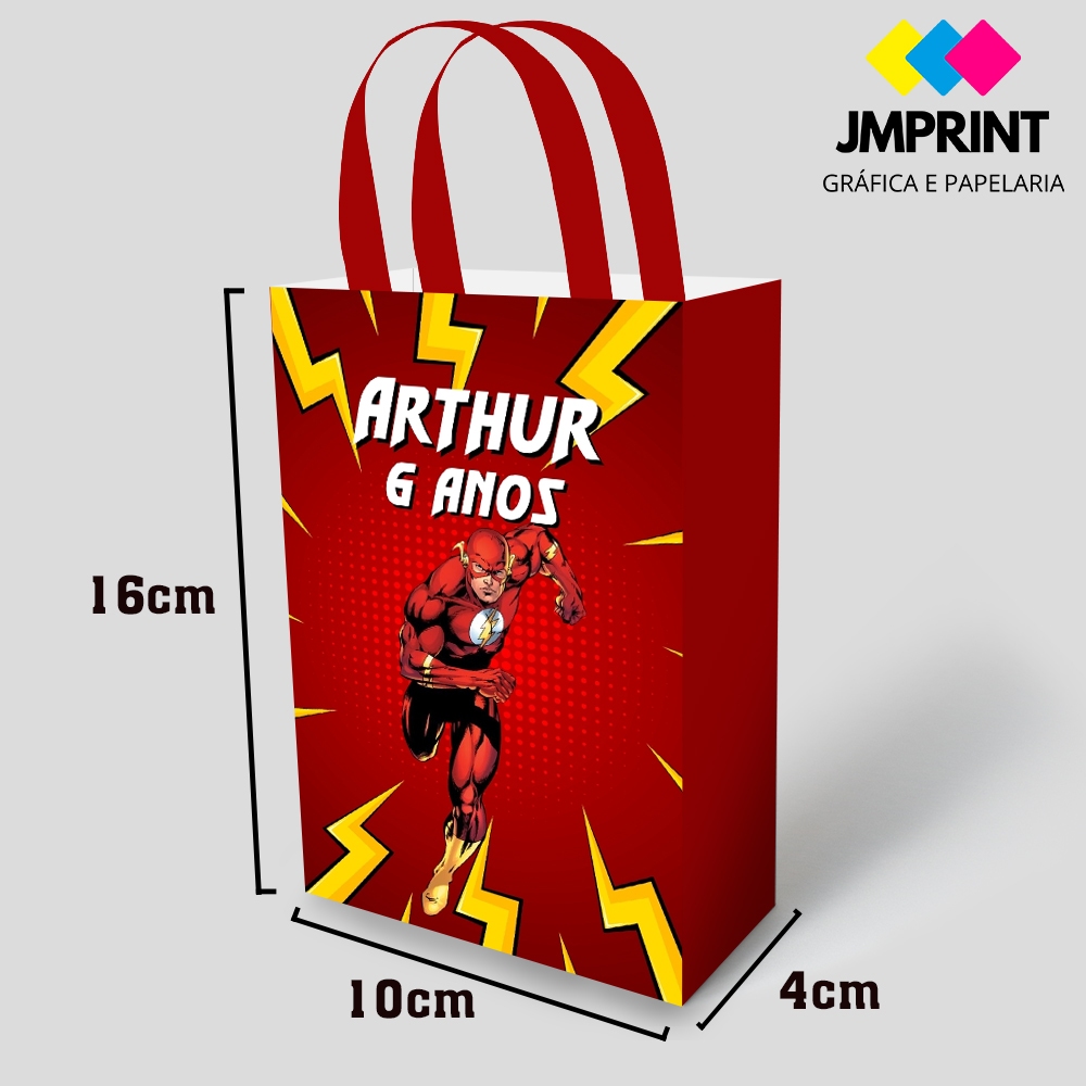 Sacolinhas Personalizadas - DC Flash em Oferta na Shopee