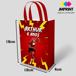 Sacolinhas Personalizadas - DC Flash em Oferta na Shopee