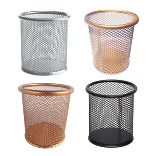 Porta Lápis De Metal Organizador Decorativo De Mesa Redondo Rose Gold em Oferta na Shopee