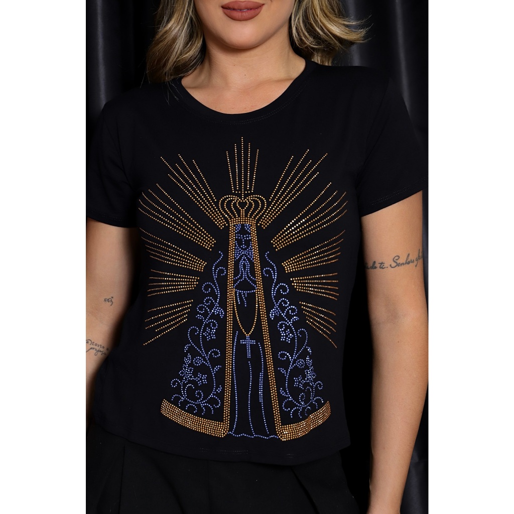 Blusa Feminina T-shirt Santa Maria aparecida do norte em Oferta na Shopee