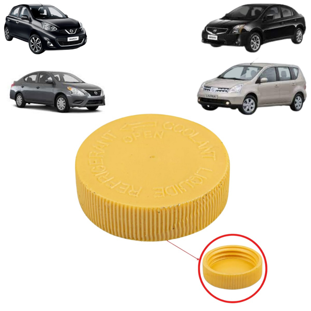 Tampa do Reservatório Água Versa March Sentra Livina Tiida 2007 2008 2009 2010 2011 2012 2013 a 2018 em Oferta na Shopee