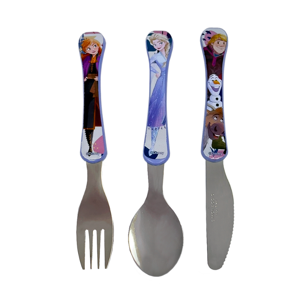 Conjunto De Talheres Personagens Infantil Colher Garfo Faca em Oferta na Shopee