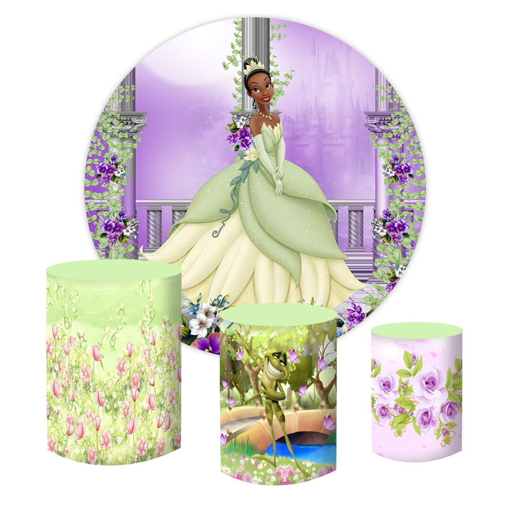 MONTE SEU KIT  EM TECIDO SUBLIMADO TEMA PRINCESA E O SAPO em Oferta na Shopee