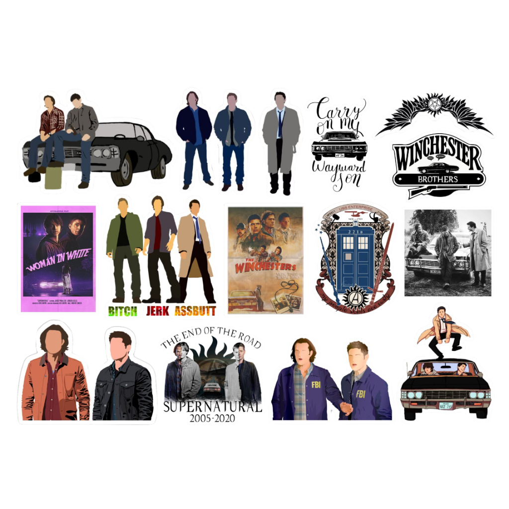 SUPERNATURAL 2 - CARTELA DE ADESIVOS (sem recorte, com recorte ou a prova d'água) - A5 em Oferta na Shopee