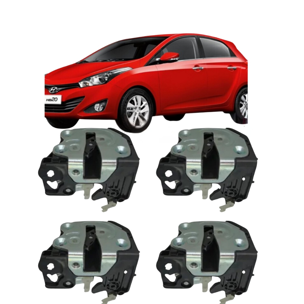 Kit 4 Fechaduras Hb20 Hb20s Portas Dianteiras Traseiras