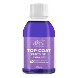 Top Coat Efeito Gel Bella Brazil 100ml Linha Professional em Oferta na Shopee