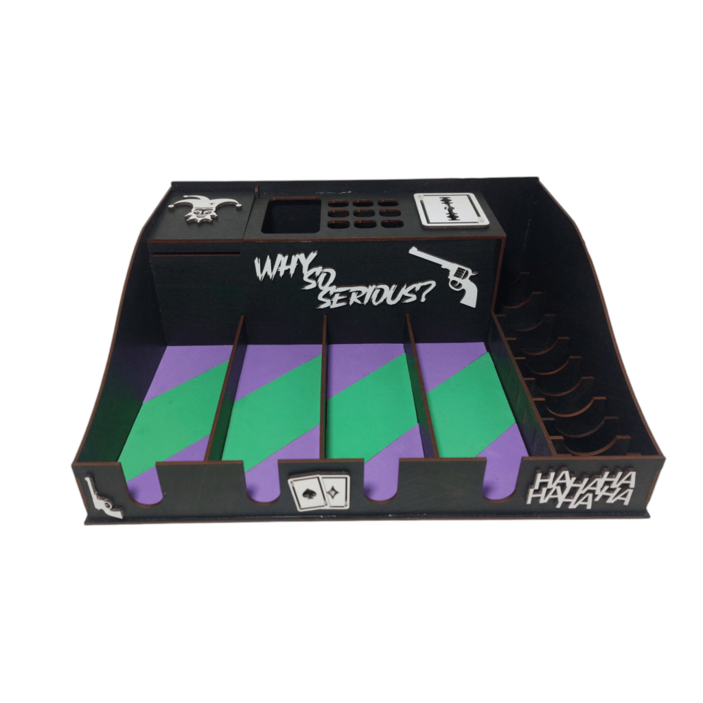 Suporte Para 4 Máquinas de Barbeiro e Porta Pentes - Joker Coringa - Envio Motoboy