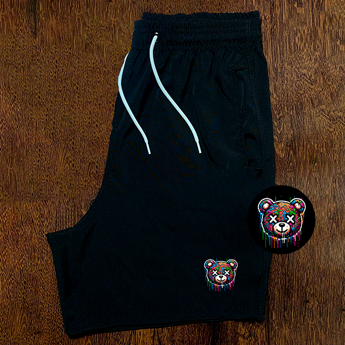 Bermuda Masculina Urso Unbans life Money Company Skate Short Tac Tel em Elastano