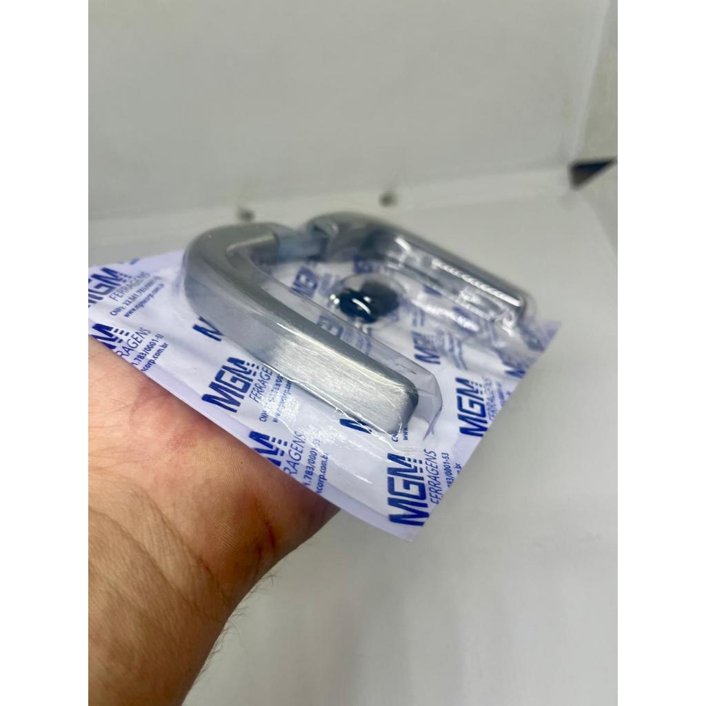 Maçaneta Alavanca para Portas Cor Aço Escovado - Universal Fechaduras em Oferta na Shopee