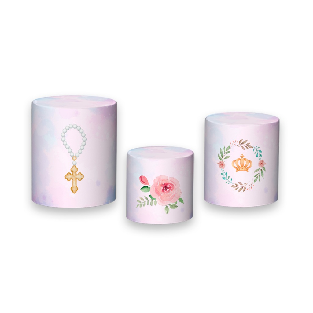 Trio de Capas de Cilindro - Nossa Senhora Aparecida Santa Aquarela 001
