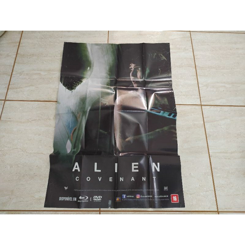 Poster do Filme: Alien Covenant (de locadora só poster sem dvd) usado original