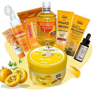 Kit Cuidados Faciais E Corporal Vitamina C Maracujá Rosa Mosqueta Morango Pitaya 8 - Itens Skin Care em Oferta na Shopee