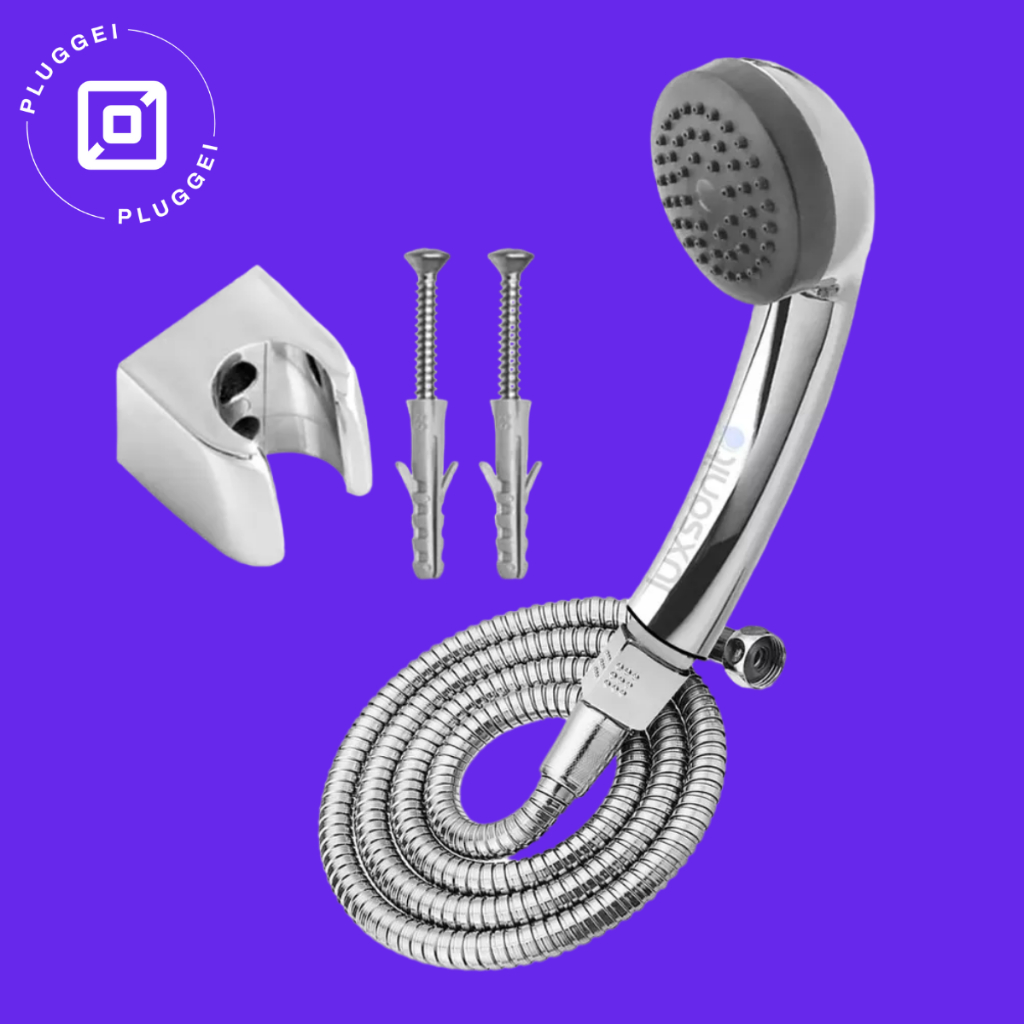 Ducha Manual C/ Mangueira Inox 1,80 Suporte Botão Abre Fecha em Oferta na Shopee