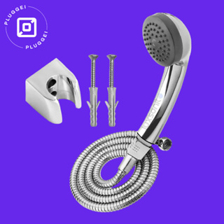 Ducha Manual C/ Mangueira Inox 1,80 Suporte Botão Abre Fecha em Oferta na Shopee