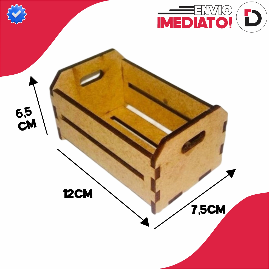 kit 30 Caixotes 12cm Lembrancinhas em Mdf