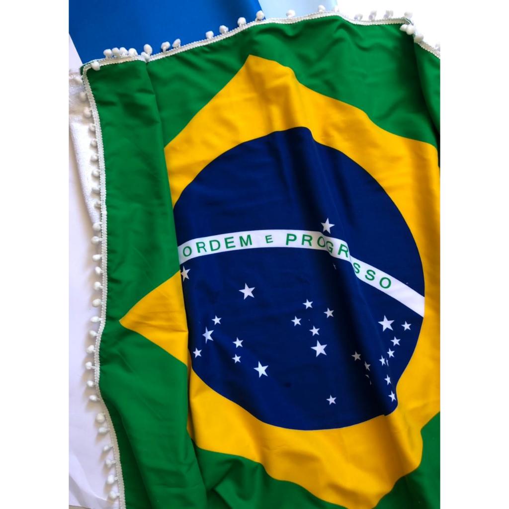 Canga Atoalhada do Bandeira Do Brasil Tamanho grande